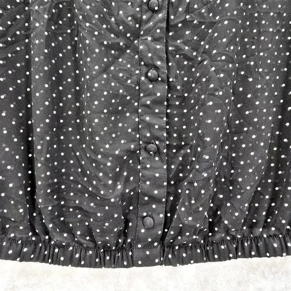 Torrid Black Sheer Polka Dot Blouse Shirt Top Plus Size 3XL - Picture 5 of 6